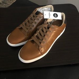 Faux leather sneakers